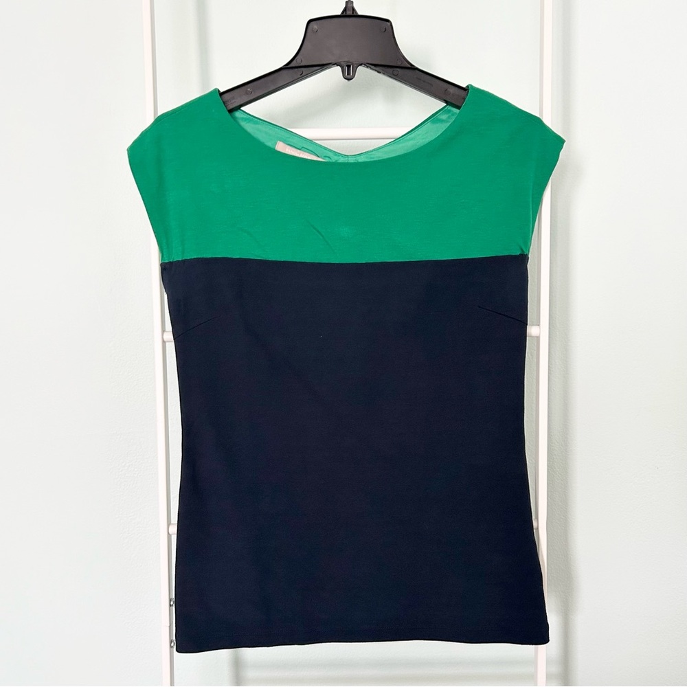 Banana Republic Two-Toned Ponte Top